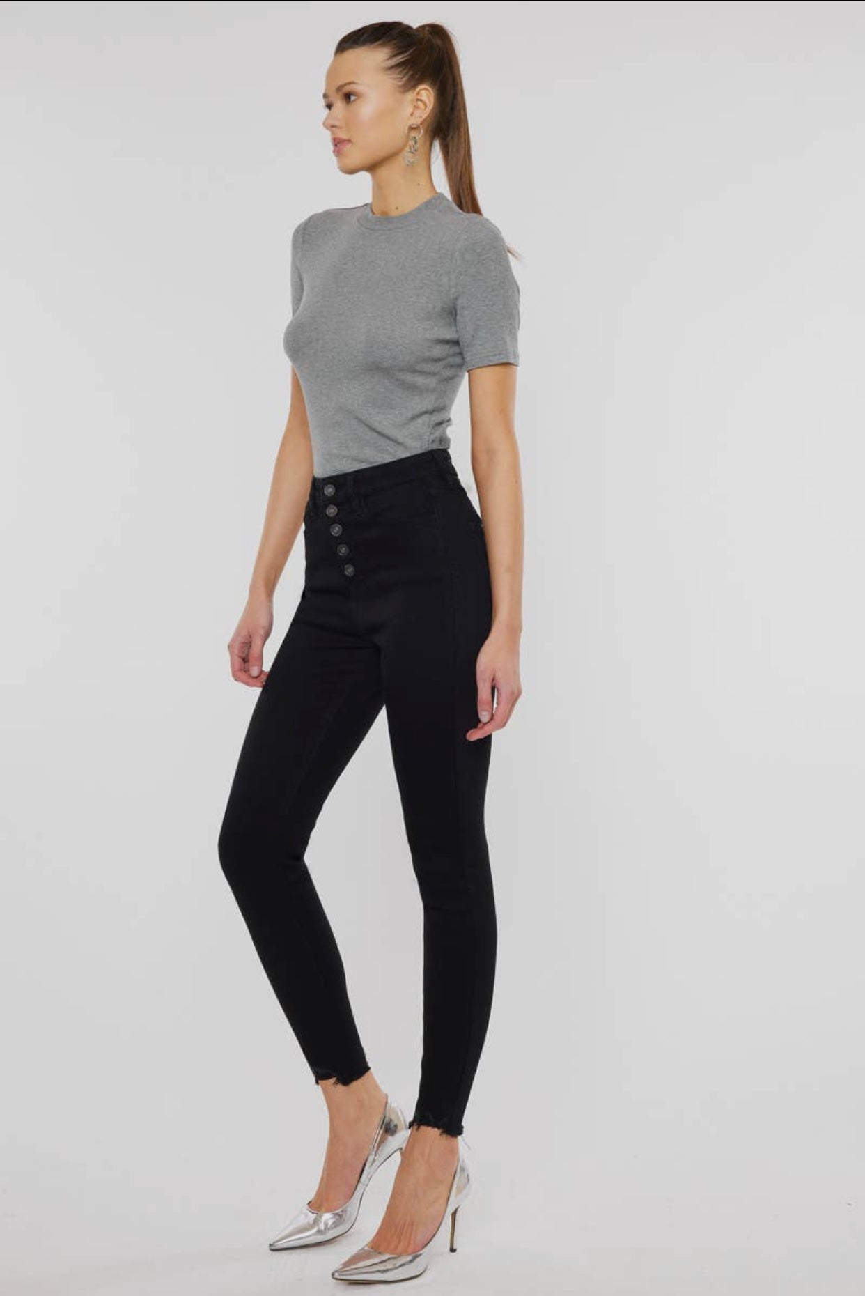 Kan Can High Rise Skinny Jeans